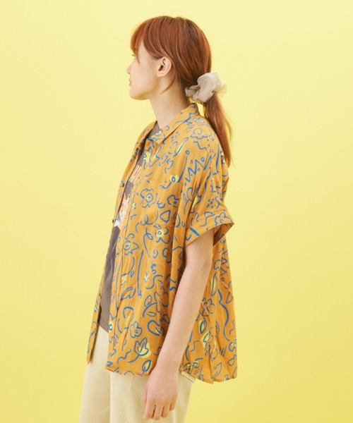 「CUBE SUGAR」 半袖シャツ M ネイビー レディース_画像8