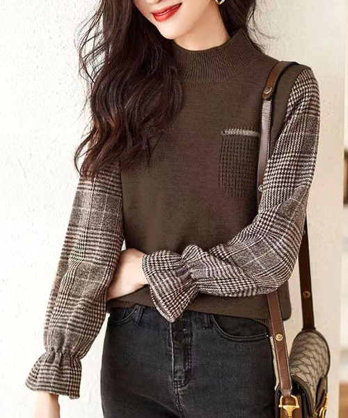 「Amulet」 長袖ニット FREE ベージュ レディース_画像3