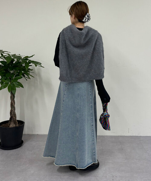 「SHENERY」 デニムスカート 38 ブルー レディース_画像8