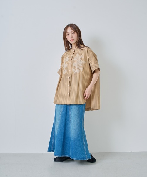 KELEN 刺繍カラーブラウス Kelen（ケレン） ブラウス シャツ 「KELEN / ケレン」コード刺繍