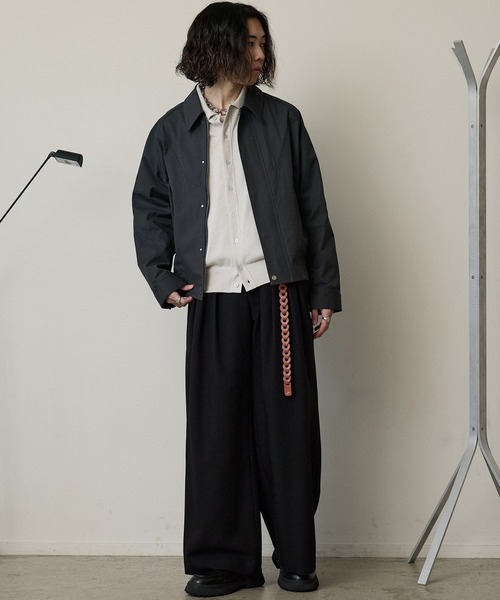 「WYM LIDNM」 長袖ニット L ライトグレー メンズ_画像4