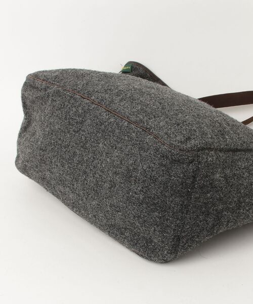 「BRADY」 ワンポイントトートバッグ「HARRIS TWEEDコラボ」 - グレー レディース_画像3