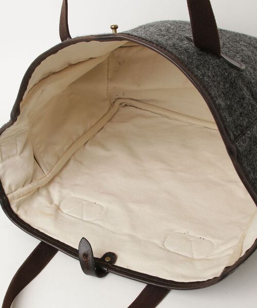 「BRADY」 ワンポイントトートバッグ「HARRIS TWEEDコラボ」 - グレー レディース_画像4
