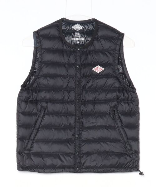 美品 ダントン ダウンベスト アウター インナーダウン 黒 ブラック 34 Danton（ダントン） ダウンベスト 34 ブラック レディース : ZOZOTOWN