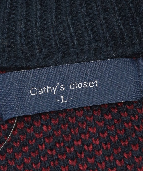 カーディガン Cathy's Closet (キャシーズ クロセット) チェック柄 V