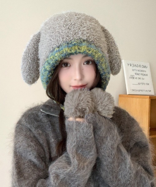 rurumu⭐︎usa-mimi knit cap/うさ耳ニット帽 rurumu:（ルルムウ）の「rurumu:/ルルムウ/rurumu: usa-mimi knit cap