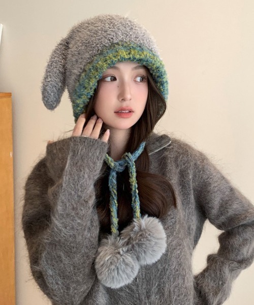 miniministore（ミニミニストア） ニット帽 ニットキャップ うさぎ耳