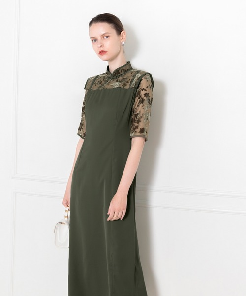 「Leja」 半袖ワンピース MEDIUM グリーン レディース_1