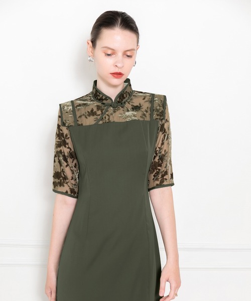 「Leja」 半袖ワンピース MEDIUM グリーン レディース_3