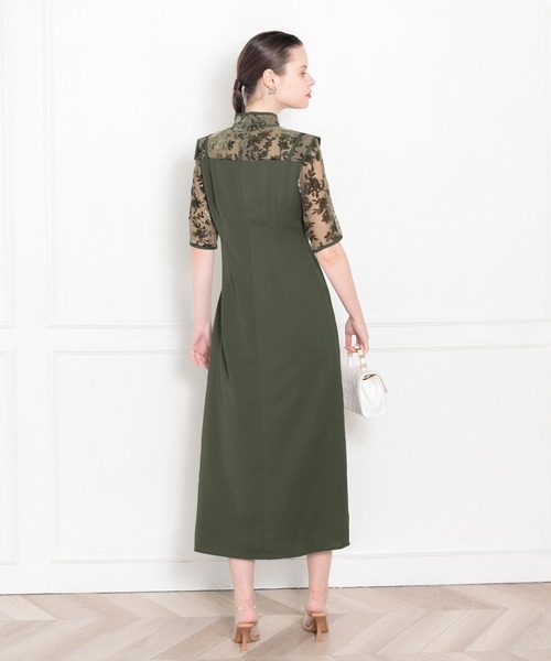 「Leja」 半袖ワンピース MEDIUM グリーン レディース_4