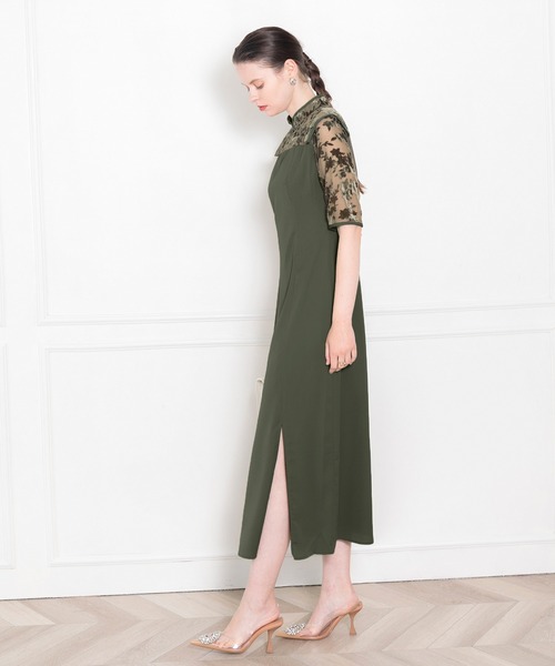 「Leja」 半袖ワンピース MEDIUM グリーン レディース_5