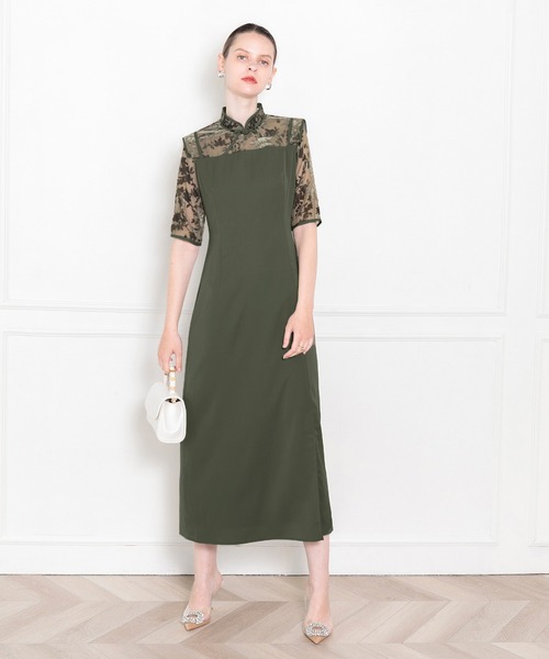 「Leja」 半袖ワンピース MEDIUM グリーン レディース_7
