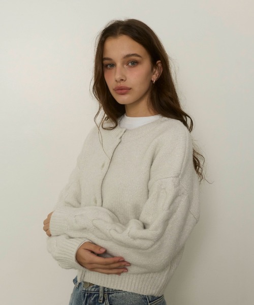 ALEXIA STAM（アリシアスタン） カーディガン Sparkle Two-Way Knit