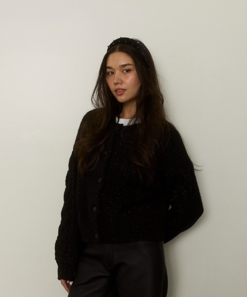 ALEXIA STAM（アリシアスタン） カーディガン Sparkle Two-Way Knit