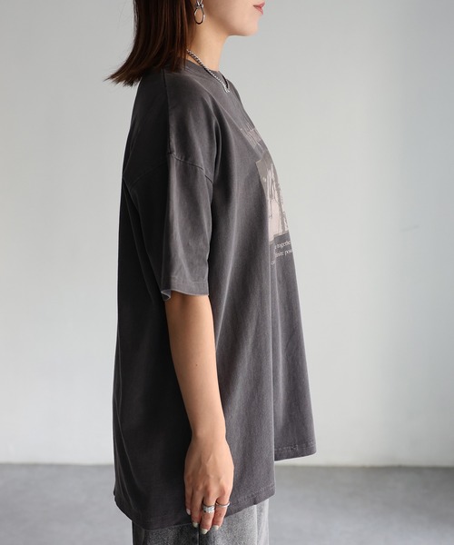 「Riberry」 半袖Tシャツ FREE チャコールグレー レディース_画像9