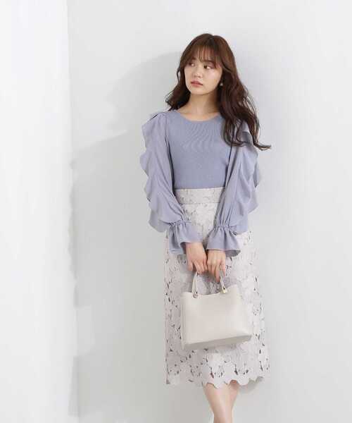 「PROPORTION BODY DRESSING」 タイトスカート MEDIUM グレー レディース_画像4