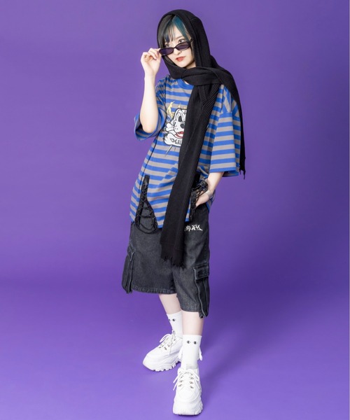 GALFY（ガルフィー） デニムハーフパンツ X-LARGE ブラック メンズ