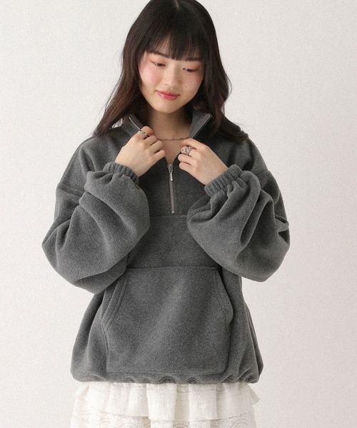 Heather（ヘザー） トレーナー スウェット ハーフZIPフリースプル