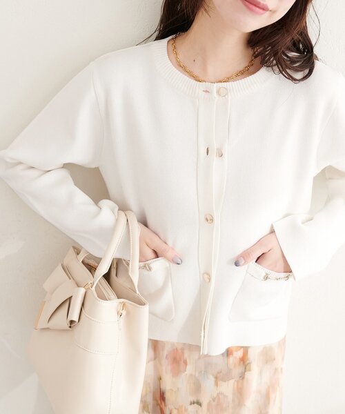 natural couture ジャケット ノーカラージャケット ビットポケット