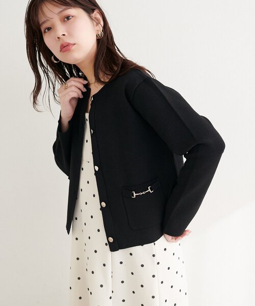 natural couture ジャケット ノーカラージャケット ビットポケット