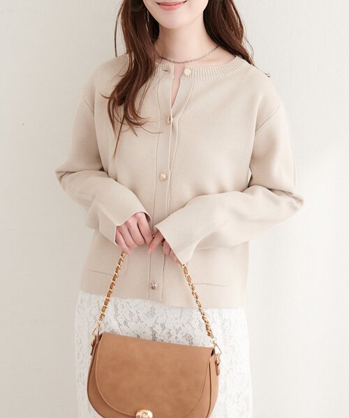 natural couture ジャケット ノーカラージャケット ビットポケット