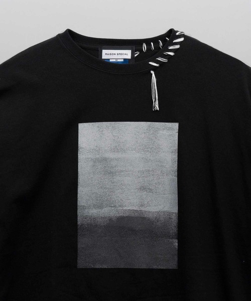「MAISON SPECIAL」 半袖Tシャツ 1 ブラック メンズ_画像2