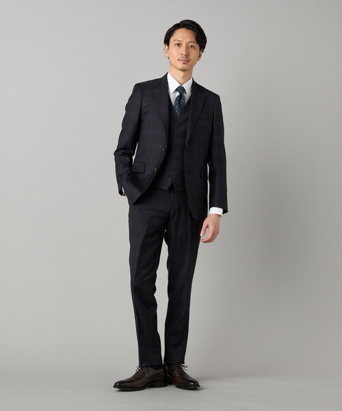 セレモニースーツ スラックス 入学式 「IL PRINCIPE」「セットアップ対応」尾州産  タータンチェック スラックス メンズの画像