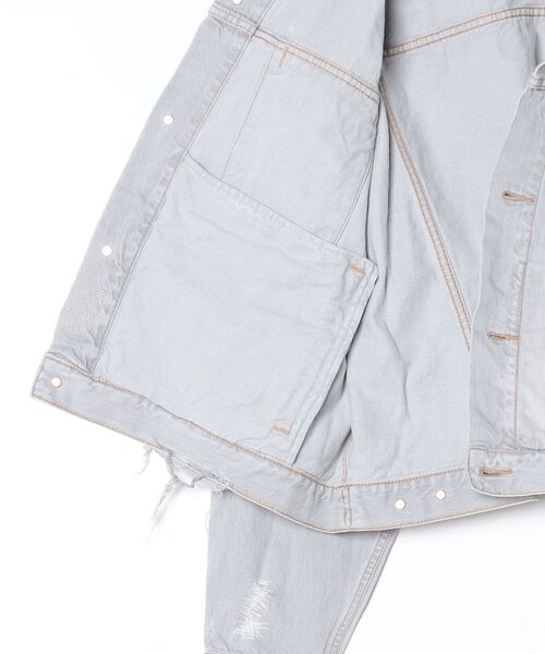 「BEAMS」 デニムジャケット M グレー メンズの画像