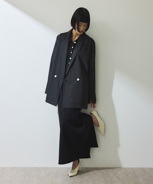 「ADAM ET ROPE'」 7分袖ワンピース M ブラウン系その他 レディースの画像