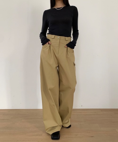 「Didot.showroom」 カーゴパンツ X-SMALL ベージュ レディース_画像4