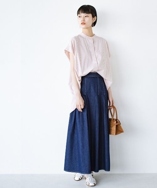 「ANNA LUNA」 半袖ブラウス X-LARGE オレンジ レディース_画像5