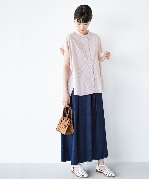「ANNA LUNA」 半袖ブラウス X-LARGE オレンジ レディース_画像8