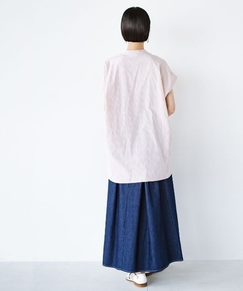 「ANNA LUNA」 半袖ブラウス X-LARGE オレンジ レディース_画像9