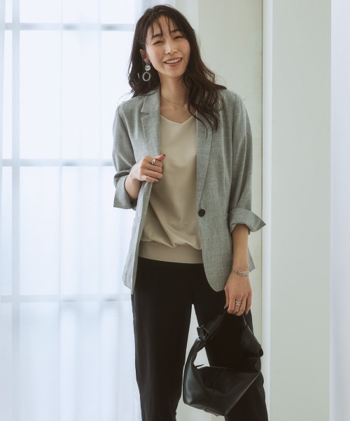 「7days Life Styling」 「Della Luce」テーラードジャケット L ベージュ レディース_画像3