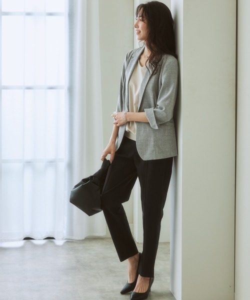 「7days Life Styling」 「Della Luce」テーラードジャケット L ベージュ レディース_画像4