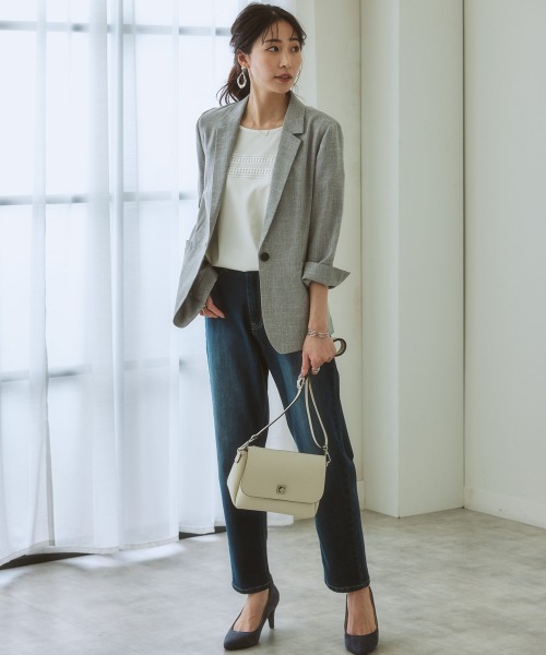 「7days Life Styling」 「Della Luce」テーラードジャケット L ベージュ レディース_画像6