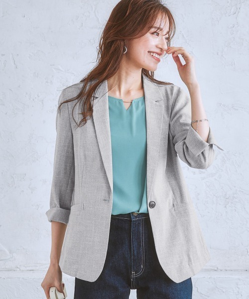「7days Life Styling」 「Della Luce」テーラードジャケット L ベージュ レディース_画像7