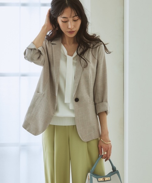 「7days Life Styling」 「Della Luce」テーラードジャケット L ベージュ レディース_画像8