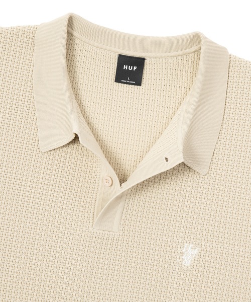 「HUF」 半袖ポロシャツ X-LARGE ブラック メンズ_画像7
