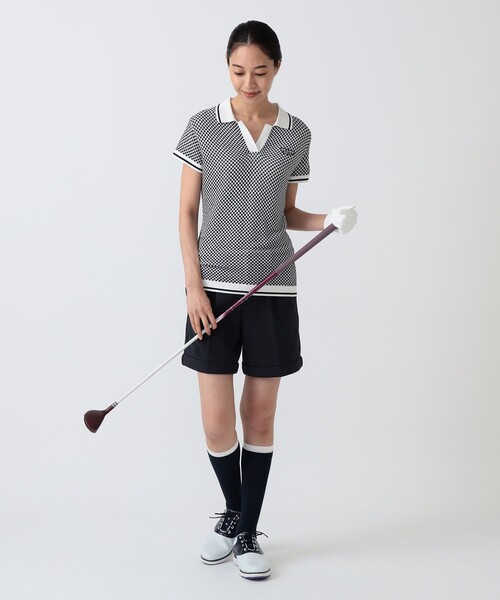 BEAMS GOLF PURPLE LABEL / 裾ダブル ショートパンツ BEAMS GOLF（ビームス ゴルフ） パンツ PURPLE LABEL / バイヤス柄織り