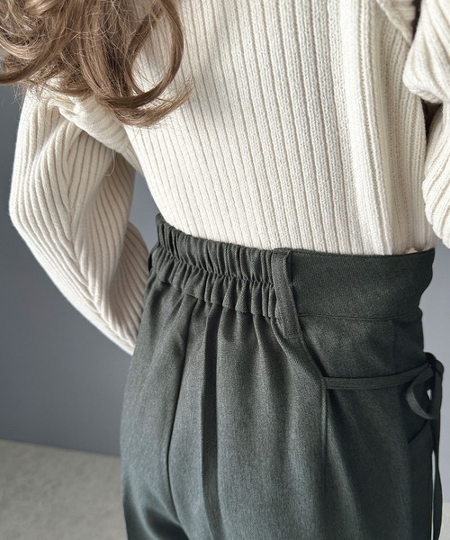 「mily bilet」 スラックス MEDIUM チャコールグレー レディース_画像2