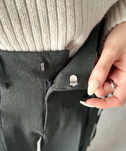 「mily bilet」 スラックス MEDIUM チャコールグレー レディース_画像4