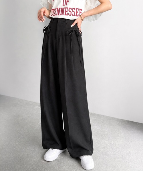 「mily bilet」 スラックス MEDIUM チャコールグレー レディース_画像7