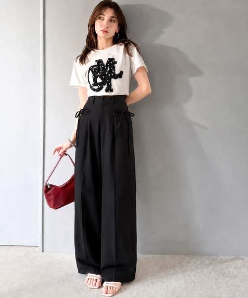 「mily bilet」 スラックス MEDIUM チャコールグレー レディース_画像8