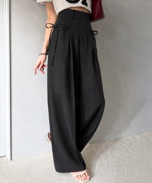 「mily bilet」 スラックス MEDIUM チャコールグレー レディース_画像9