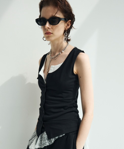 JOSE MOON（ジョゼムーン） タンクトップ ノースリーブ BI-COLOR TANK