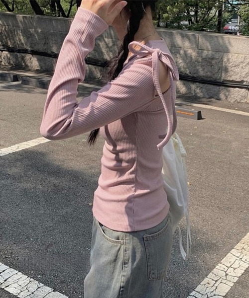 「by muni:r」 長袖カットソー FREE アイボリー レディース_画像4