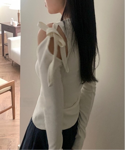 「by muni:r」 長袖カットソー FREE アイボリー レディース_画像9