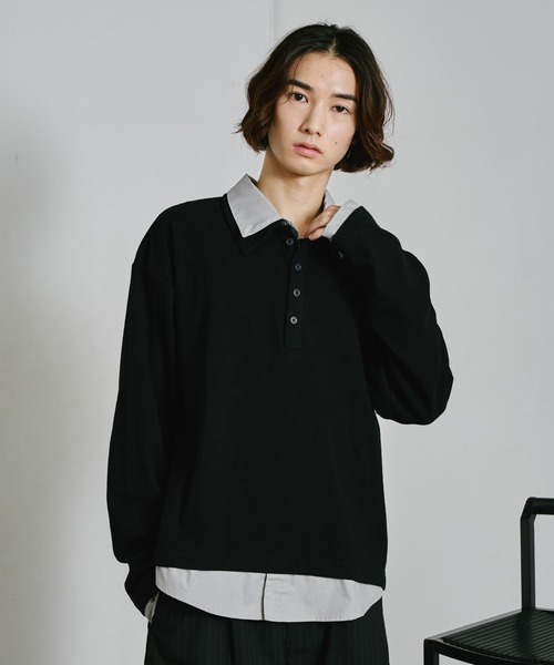 RAGEBLUE（レイジブルー） ポロシャツ FAKE LAYERED KNIT POLO SHIRTS