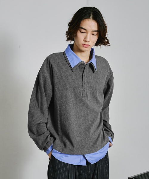 RAGEBLUE（レイジブルー） ポロシャツ FAKE LAYERED KNIT POLO SHIRTS